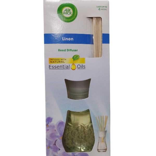 Air Wick Linen Reed Diffuser with Natural Essential Oils