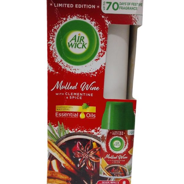 Air Wick Mulled Wine with Clemente & Spice Fragrance with Natural Essential Oils Diffuser