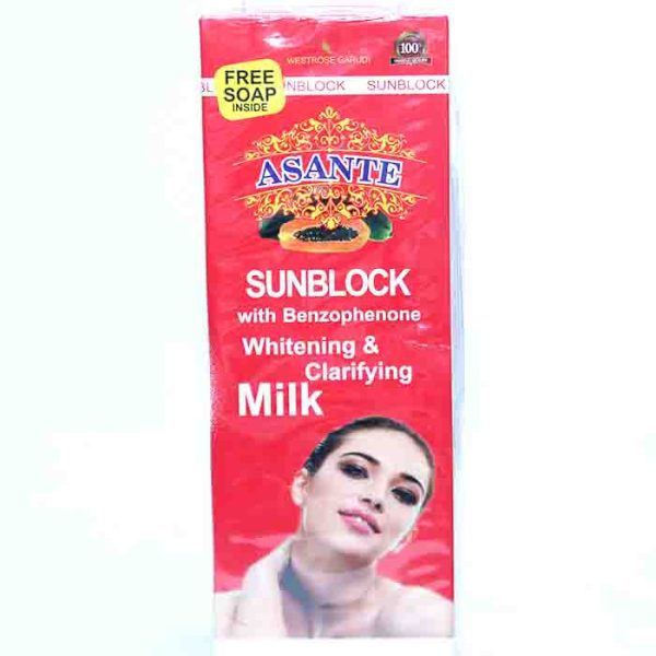 Asantee Sunblock with Benzophenone Whitening & Clarifying Milk Lotion 300ml