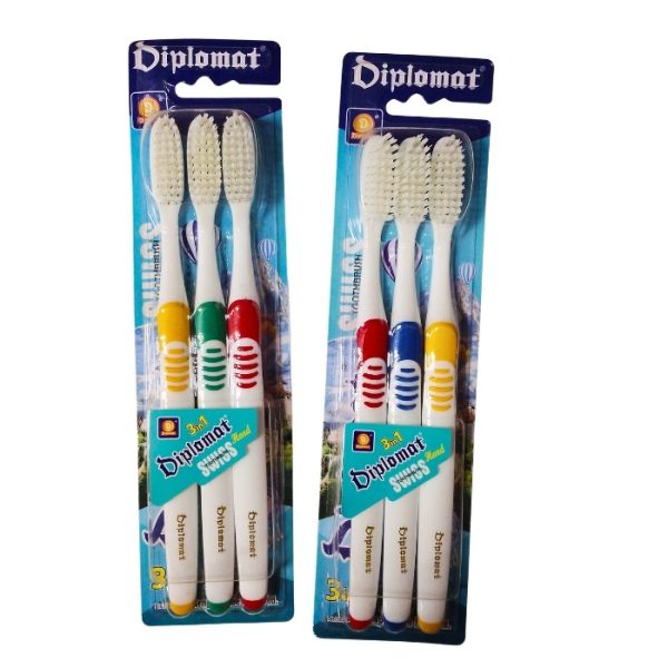 Diplomat 3 in 1 Swiss Toothbrush Hard for Adult