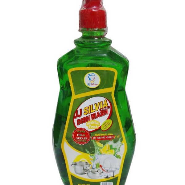 JJ Silva Liquid Dish Wash Mango Fresh Fragrance 1000ml – Powerful Grease Removal with a Burst of Tropical Freshness