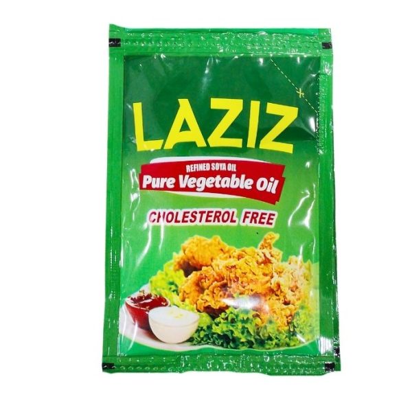 Laziz Refined Soya Oil-Pure Vegetable Oil 45ml (Roll of 8)