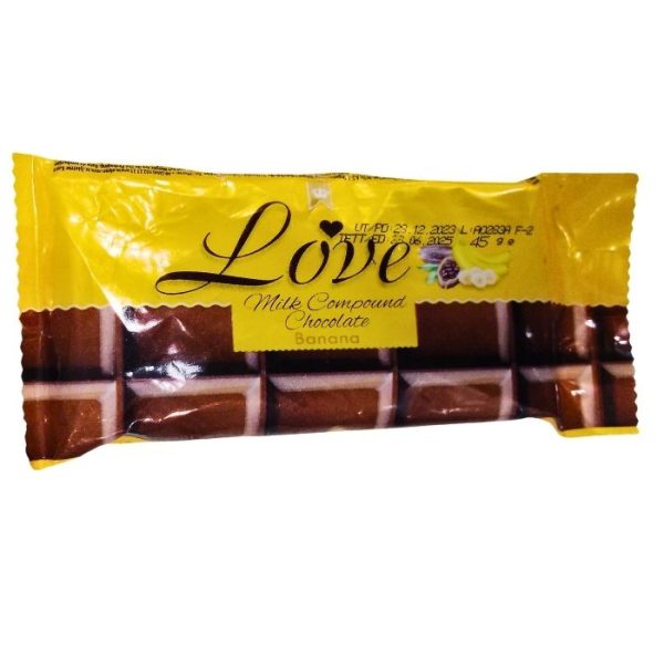 Love Milk Compound Banana Flavoured Chocolate 45g