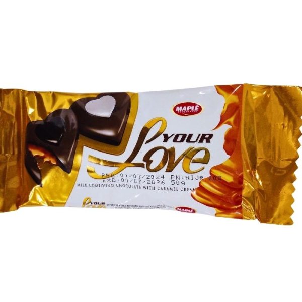 Maple Your Love Milk Compound Chocolate with Caramel Cream 50g