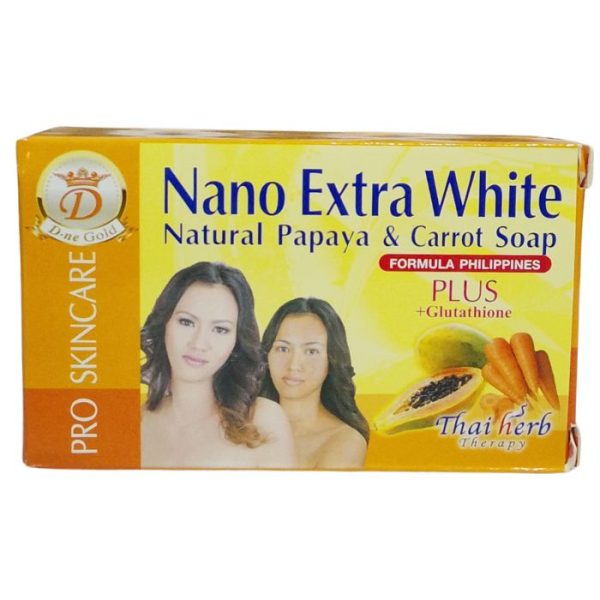 Nano Extra White Natural Papaya & Carrot Soap plus Glutathione
