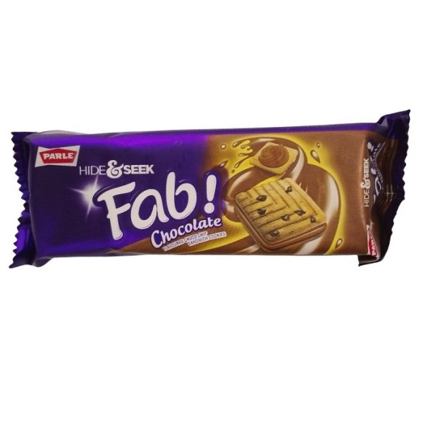 Parle Hide & Seek Fab! Chocolate Flavoured Choco Chips Sandwich Cookies