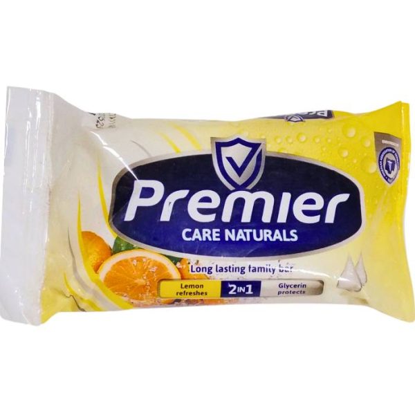 Premier Care Naturals Lemon & Glycerin Soap 175g - Refreshing Citrus Cleanser for Radiant Skin