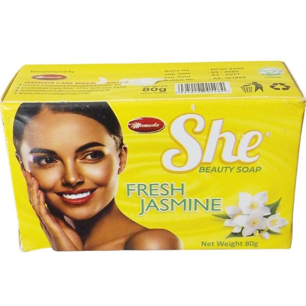 She Beauty Soap Fresh Jasmine Fragrance 80g – Gentle Cleanse with Long Lasting Floral Freshness