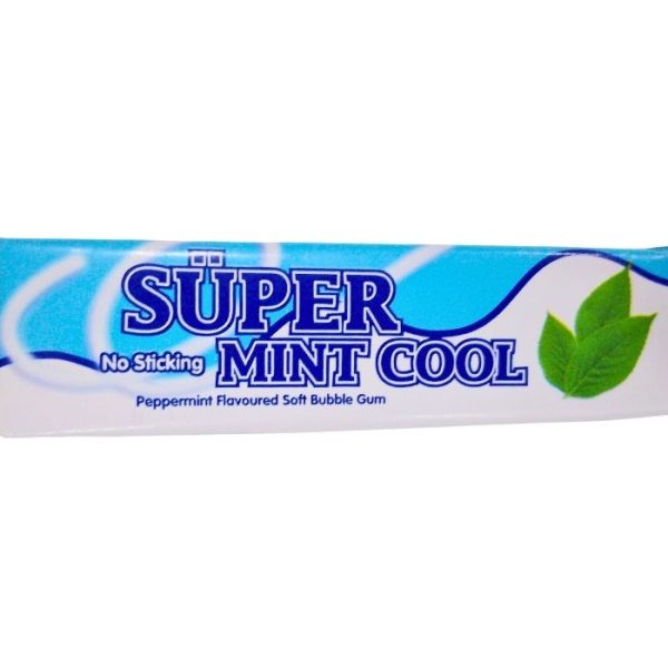 Super Mint Cool Peppermint Flavoured Soft Bubble Gum