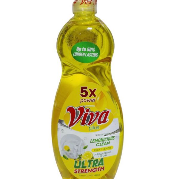 Viva Plus Zesty Lemon Dishwashing Liquid 1000ml