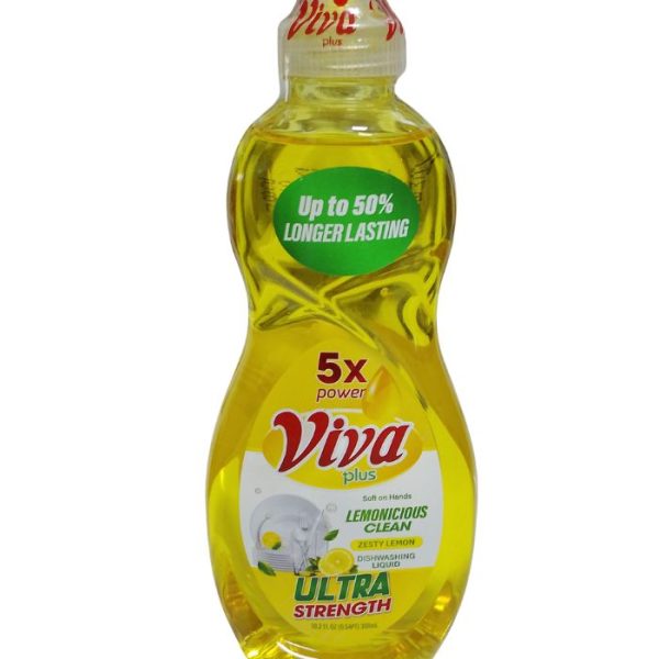 Viva Plus Zesty Lemon Dishwashing Liquid 300ml