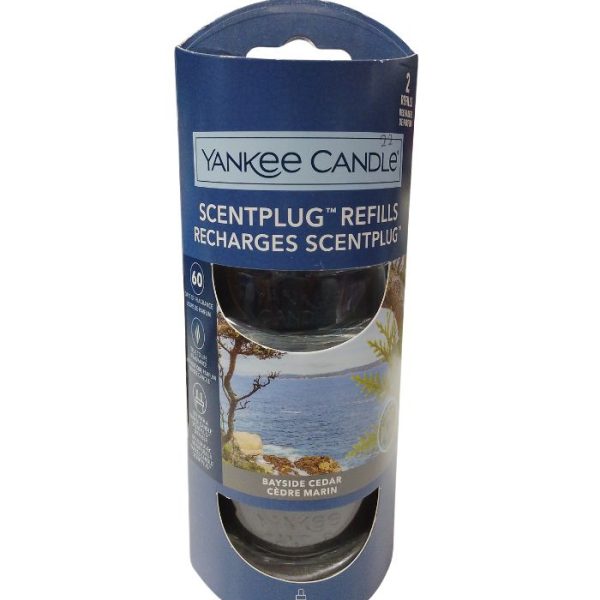 Yankee Candle ScentPlug Refills – Bayside Cedar | Invigorating, Long Lasting Home Fragrance for Plug In Diffusers