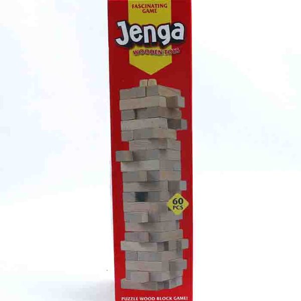 Jenga-Style Wooden Block Game (60 Pieces)
