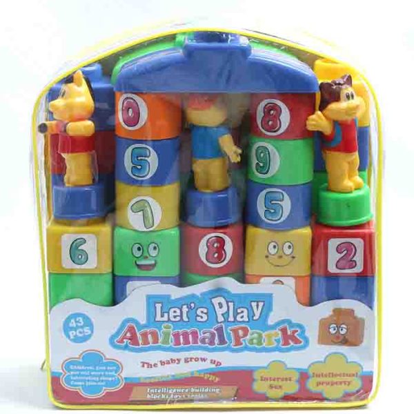 Let's Play Animal Park Building Blocks Set (43 Pieces)