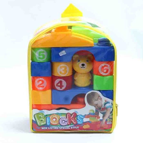 Numbered Building Blocks Set (23 Pieces)