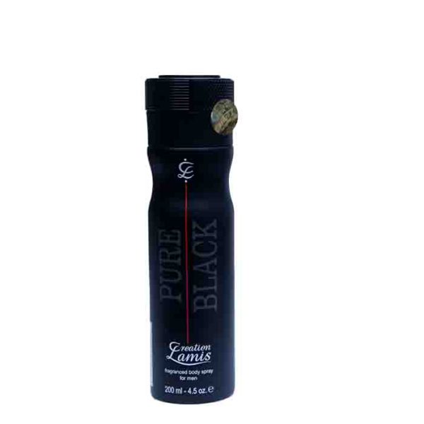 Pure Black Fragranced Body Spray for Men 200ml