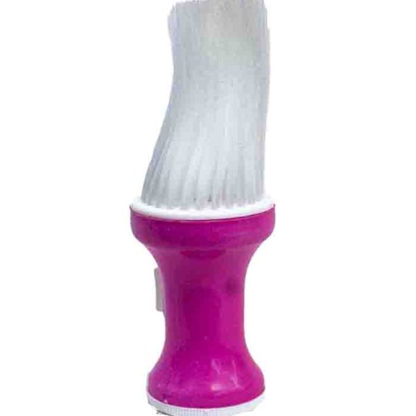 Barber Brush with White Brush Head & Pink Handle