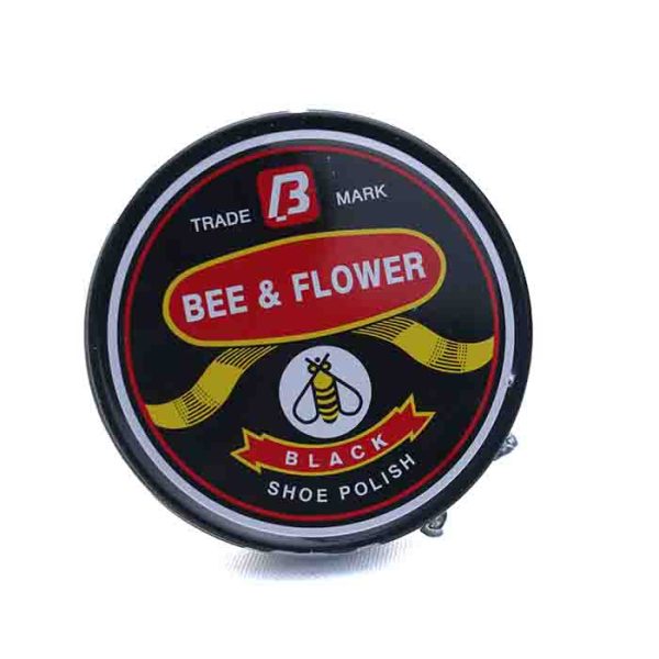 Bee and Flower Black Shoe Polish