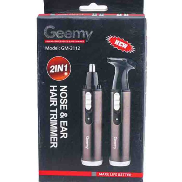 Geemy 2-in-1 Nose & Ear Hair Trimmer Model GM-3112