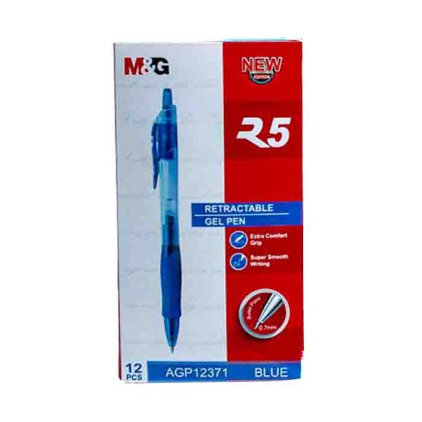 M&G Retractable Gel Pen 0.7mm Blue