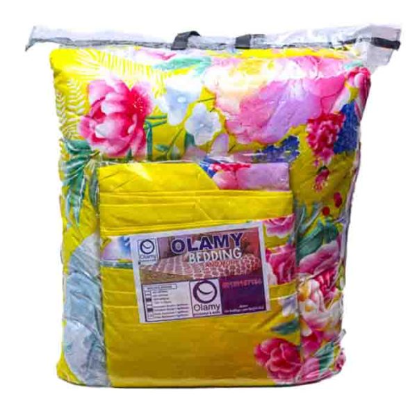 Olamy Bedding Yellow Floral Duvet Set 6 x 7 + 4 Pillowcase