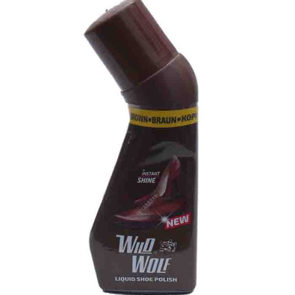 Wild Wolf Instant Shine Liquid Shoe Polish Brown