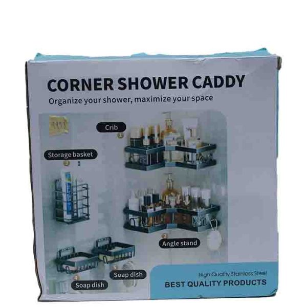 4-Piece Stainless Steel Corner Shower Organizer Set