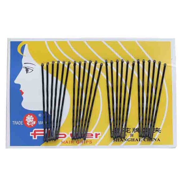 Black Flower Hair Grips Bobby Pins