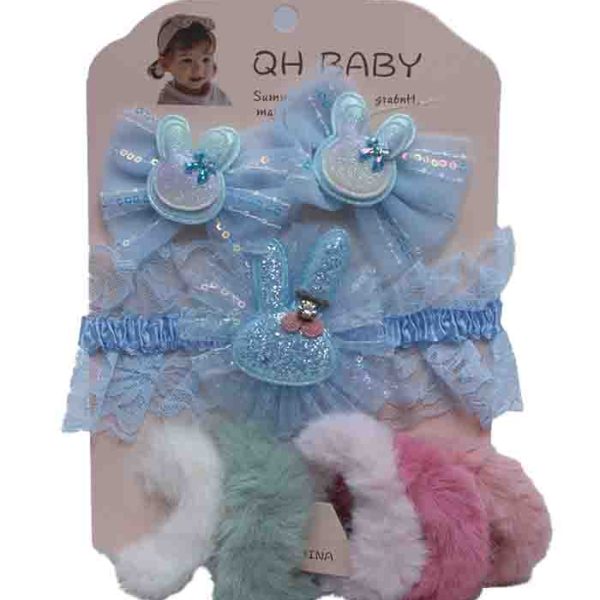Blue Bunny Hair Accessory Set
