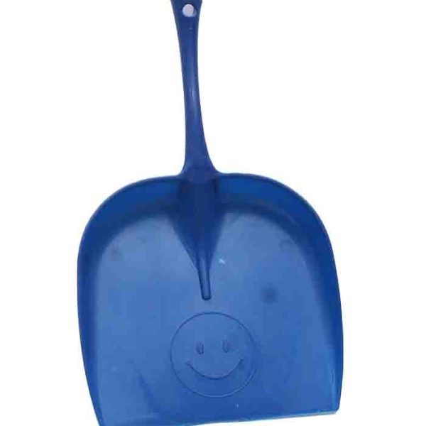 Blue Plastic Dustpan(Parker) with Smiley Face Design