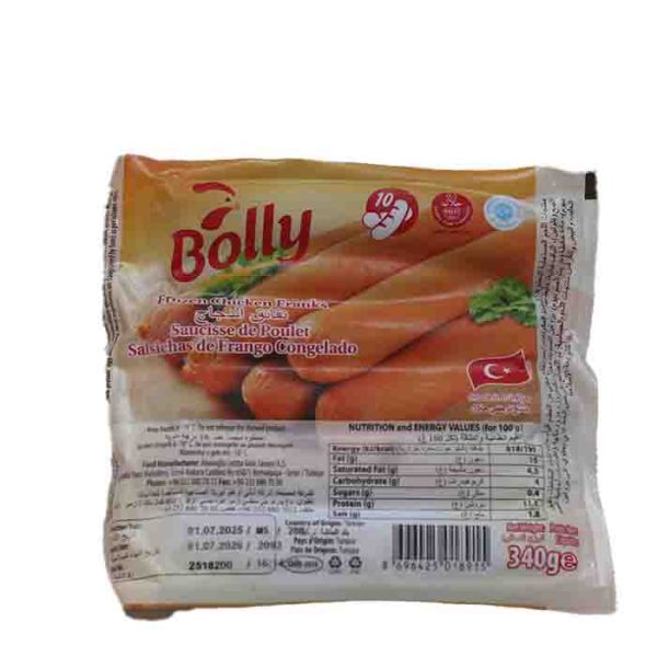 Bolly Turkish Chicken Franks 10-Piece - 340g