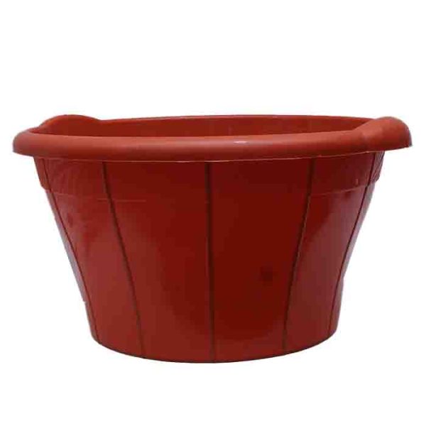 Brown Plastic Laundry Basin with Integrated Handles