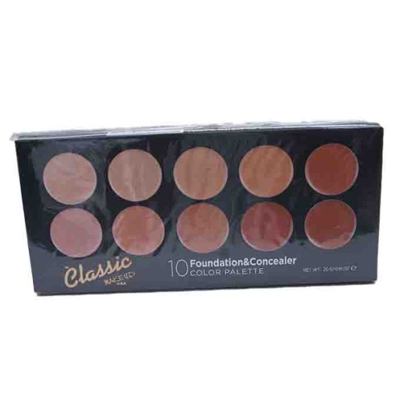 Classic Makeup U.S.A 10-Color Foundation & Concealer Palette