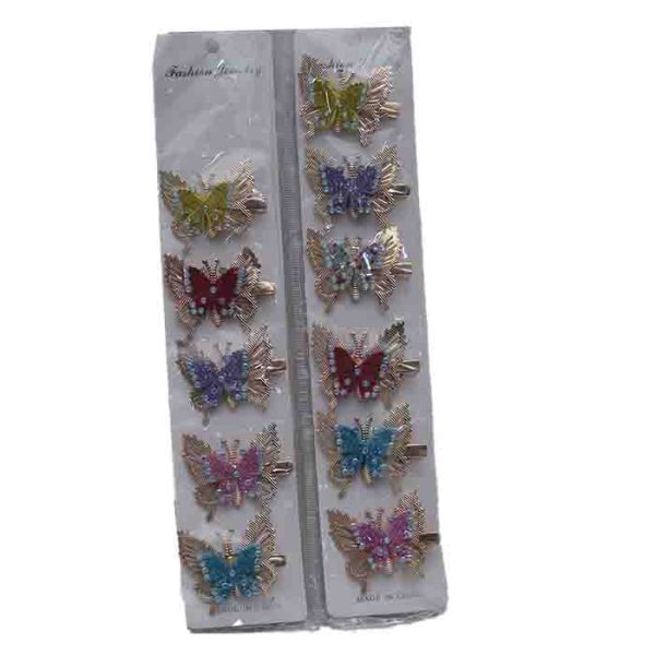 Colorful Butterfly Fashion Jewelry Hair Clips (Per One)