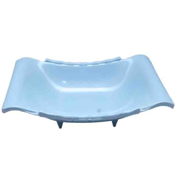 Contemporary Wave Design Footed Serving Bowl