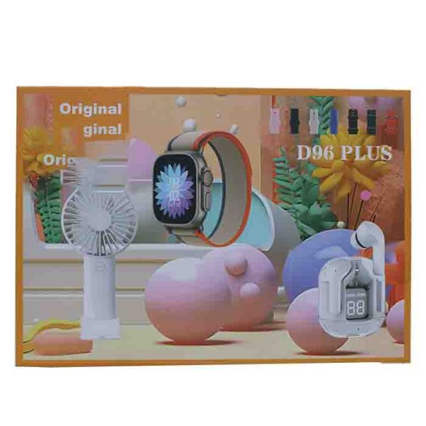 D96 Plus Original Smartwatch, Fan, and Earbuds Set