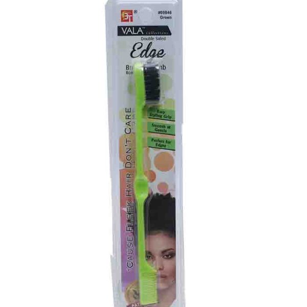 Green Double Sided Edge Brush Comb