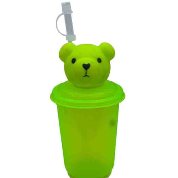 Green Teddy Bear Drink Cup