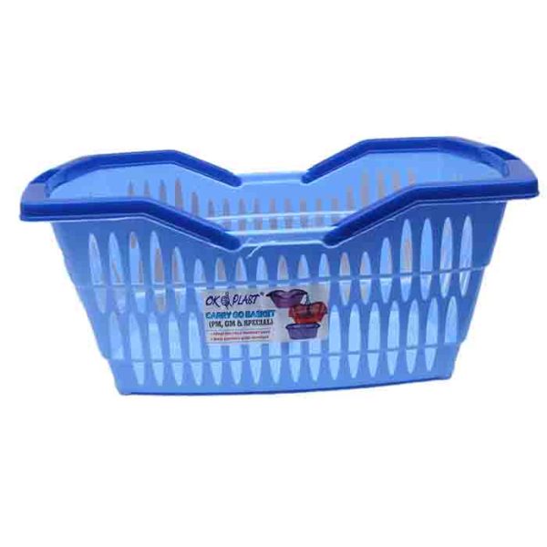 OK Plast Carry Go Blue Multipurpose Shopping Basket