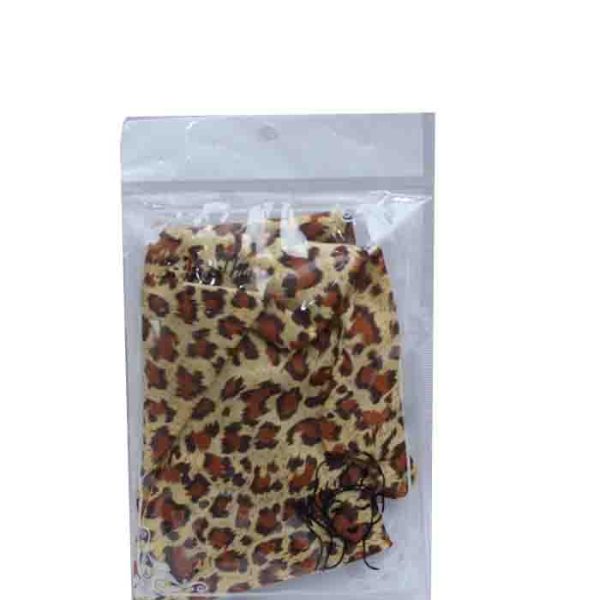 Packaged Leopard Print Satin Bonnet