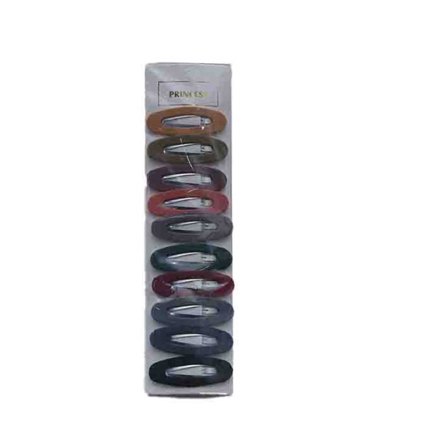 Princess Large Oval Snap Hair Clips 10-Pack Assorted