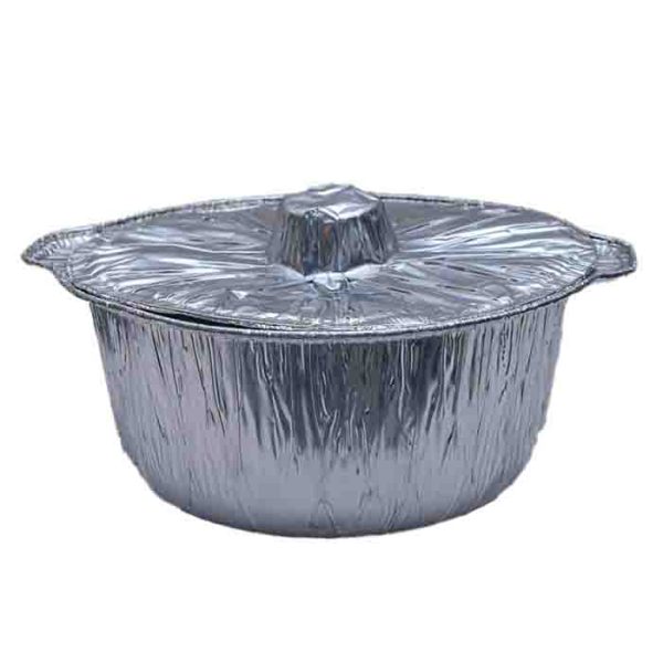 Round Foil Food Container with Lid