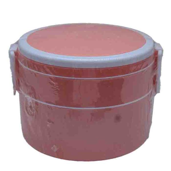 Round Peach Tiered Lunch Box