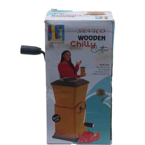 Servico Wooden Hand Crank Chili Cutter