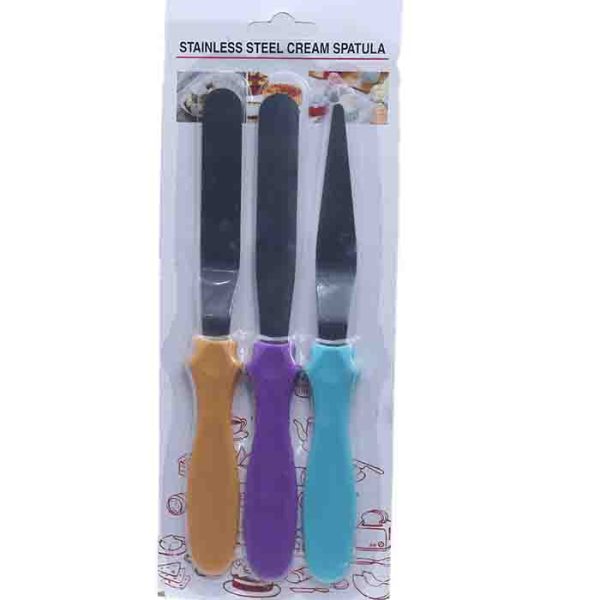 Stainless Steel Cream Spatulas (3-Pack)