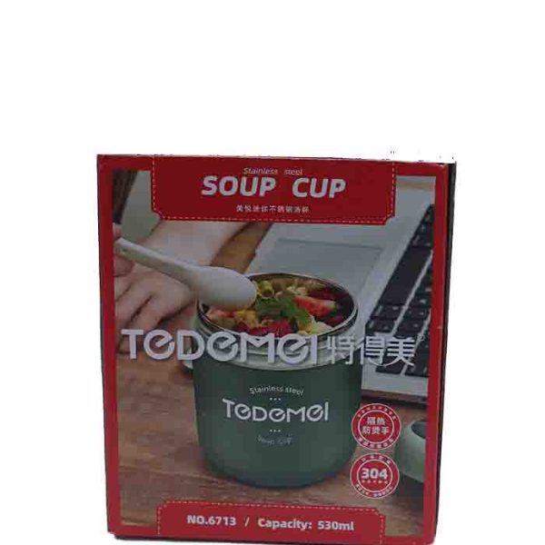 Tedemei Stainless Steel Soup Cup 530ml