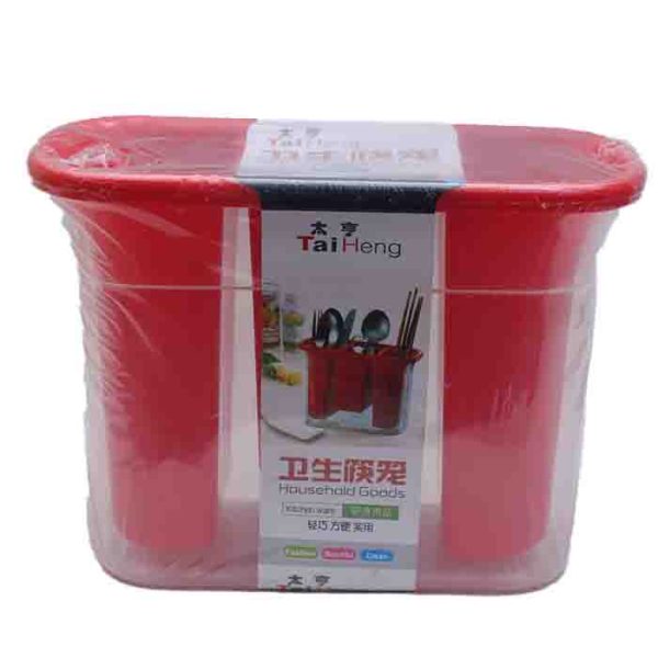 Tai Heng Red Cutlery Holder