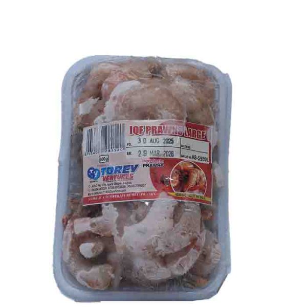 Torey Ventures Large IQF Frozen Prawns 500g