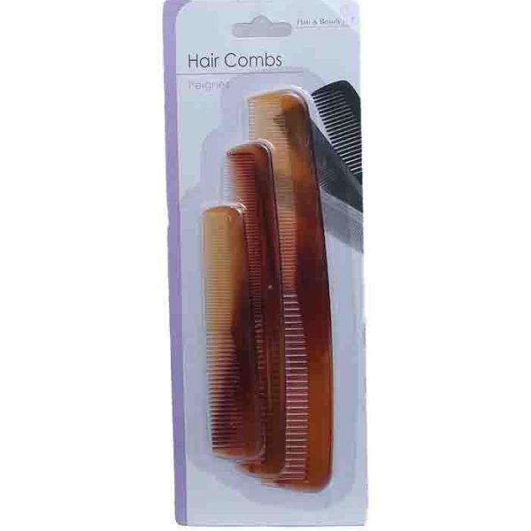 Tortoise Shell Hair Combs Set