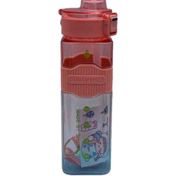 Transculent Pink Lids Water Bottle with Animal Print